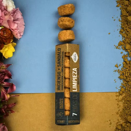 Pastillas Defumación Activada 7 días de Limpieza Incienso Sándalo Sagrada Madre - Purificación Limpieza Espiritual