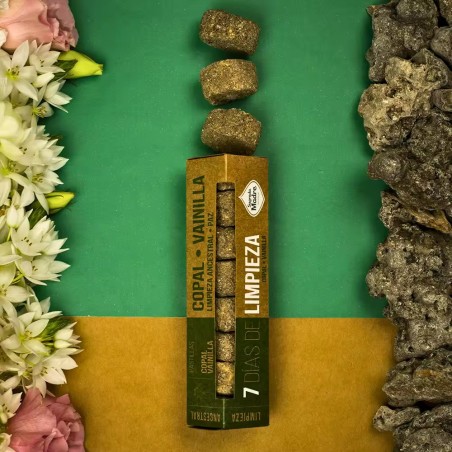 Pastillas Defumación Activada 7 días de Limpieza Copal Vainilla - Limpieza Ancestral Paz - Sagrada Madre