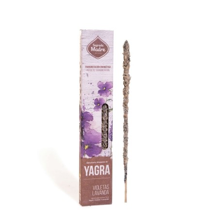 Yagra Incenso Violette Lavanda Sacra Madre Sahumerio fatto a mano