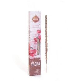 Incienso Sahumerio Artesanal Yagra Rosa Vainilla Sagrada Madre - 6 Varillas Premium