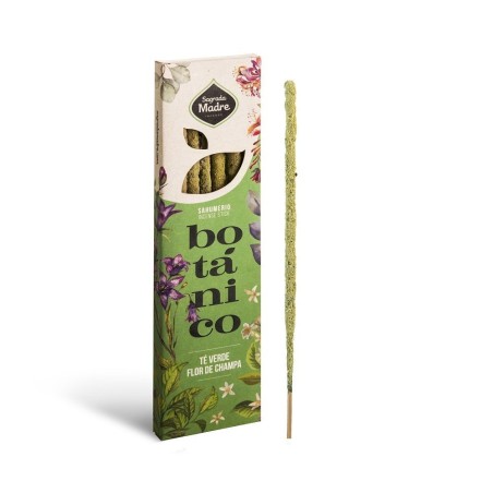 Sahumerio Incienso Botánico de Te Verde - Flor de Champa - Sagrada Madre