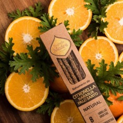 Citronella, Orange and Palo Santo Natural Holy Incense Sagrada Madre - Sahumerio 8 thick sticks Organic