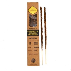 Incenso Naturale Sagrada Madre alla Citronella, Arancia e Palo Santo - Sahumerio Biologico 8 bastoncini spessi