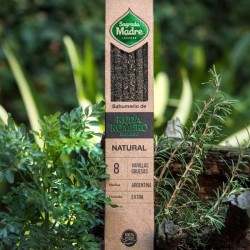 Raw Incense, Rosemary and Natural Incense Sagrada Madre - Sahumerio 8 thick sticks Organic