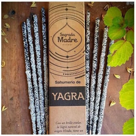 Incienso Yagra Natural Sagrada Madre - Sahumerio 8 varillas gruesas Ecológico