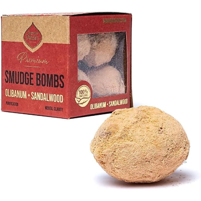 Bombes de bois de santal d’encens de qualité supérieure - Purification, harmonie et nettoyage - 8 unités - Sagrada Madre-BOMBES SAGRADA MADRE PREMIUM-HOSTENATURA