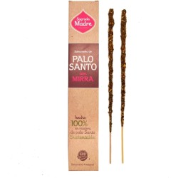 Incienso Palo Santo con Santa Madre Mirra - Sahumerio 8 varas grosas