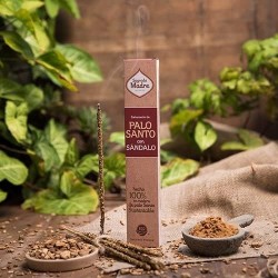 Palo Santo Räucherstäbchen mit Sandelholz Heilige Mutter - Sahumerio 8 dicke Stäbchen