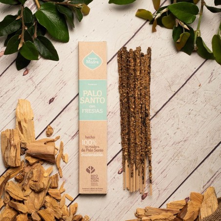 Incienso Palo Santo con Fresias Sagrada Madre - Sahumerio 8 varillas gruesas