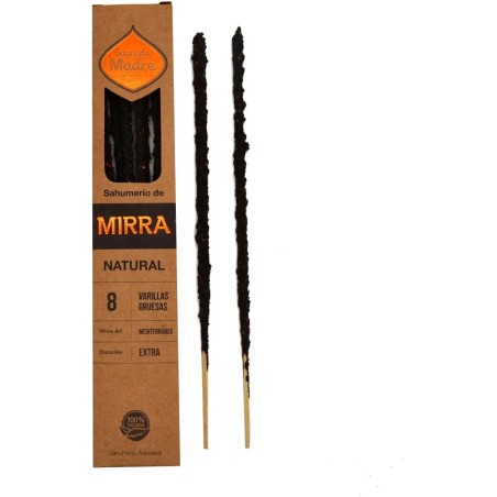 Incienso Mirra Natural Sagrada Madre - Sahumerio 8 varillas gruesas Ecológico