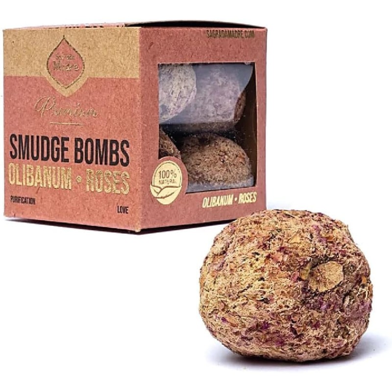 Bombes d’Encens Premium Roses - Purification et Amour - 8 unités - Sagrada Madre-BOMBES SAGRADA MADRE PREMIUM-HOSTENATURA