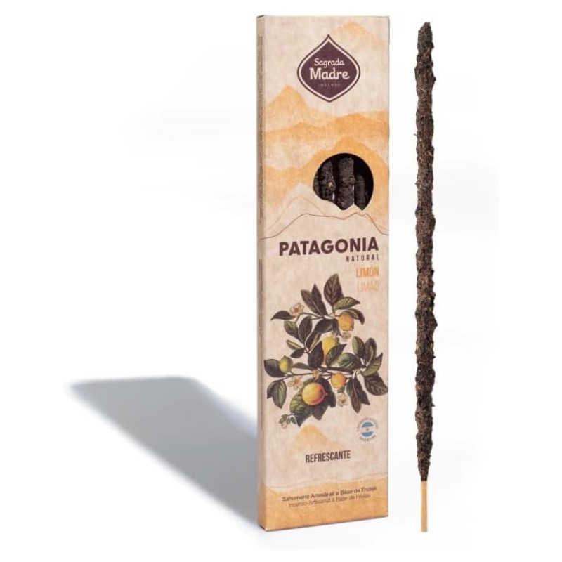 Patagonia Incense Lemon Sagrada Madre Natural - Refreshing - 6 sticks of 1h duration-PATAGONIA SAGRADA MADRE INCENSE-HOSTENATURA