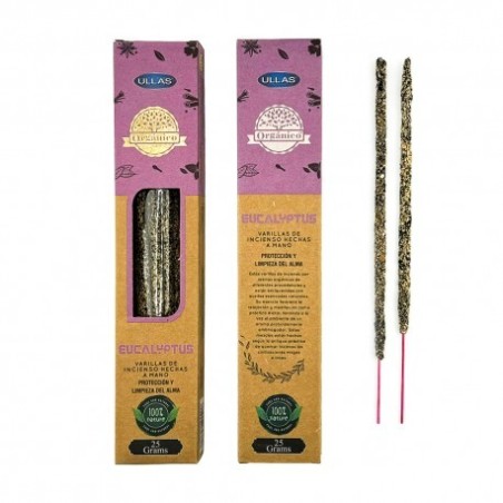 Biologische Eucalyptus Wierook - ULLAS - Handgemaakt - 25gr - Gemaakt in India - 100% natuurlijk