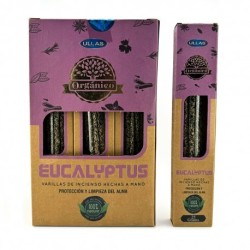 Bio Eukalyptus Räucherstäbchen - ULLAS - Handgefertigt - 25gr - Made in India - 100% natürlich