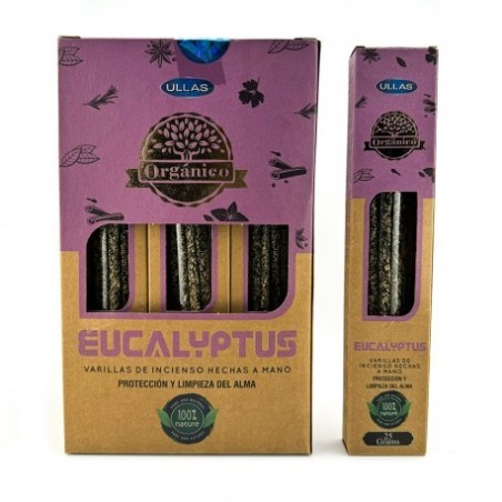 Organiczne kadzidło eukaliptusowe - ULLAS - Ręcznie robione - 25gr - Wyprodukowano w Indiach - 100% naturalne