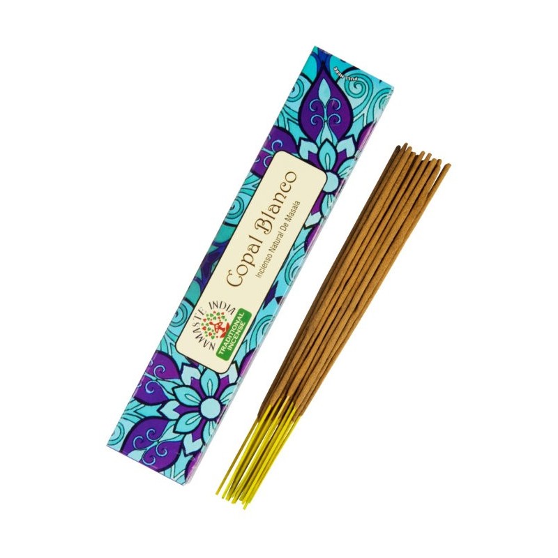 Namaste Masala Mandala Natural Incense - White Copal - Traditional Indian Agarbathi - Handmade-NATURAL INDIAN NAMASTE INCENSE-HOSTENATURA