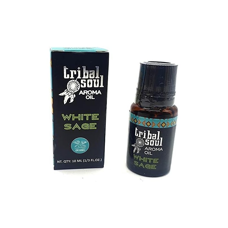 Aceite aromático Tribal Soul White Sage - White Sage - 10 ml - Feito na India-ACEITES AROMÁTICOS TRIBAL SOUL-HOSTENATURA