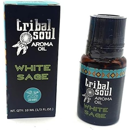 Aceite Aromático Tribal Soul White Sage - Salvia Blanca - 10ml - Hecho en India