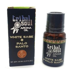 White Sage + Palo Santo Aromatic Oil - White Sage + Palo Santo - 10ml - Made in India