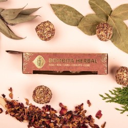 Herbal Bombitas Amor Sagrada Madre Roses, Rue, Laurel, Eucalyptus and Cedar - 4 bombitas