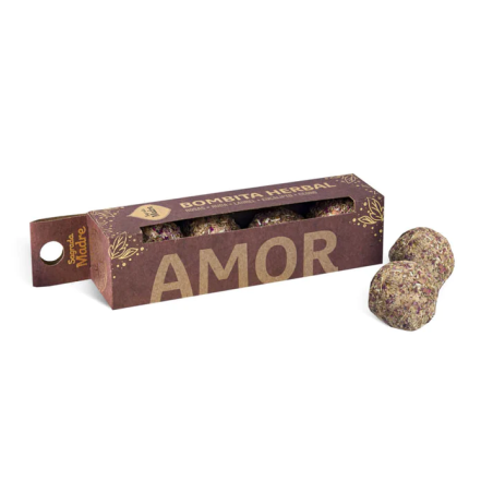 Bombitas Herbales Amor Sagrada Madre Rosas, Ruda, Laurel, Eucalipto y Cedro - 4 bombitas