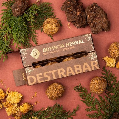 Bombetes Herbals Destrabar Sagrada Mare Mirra, Calèndula, Te Verd i Cedre - 4 bombetes