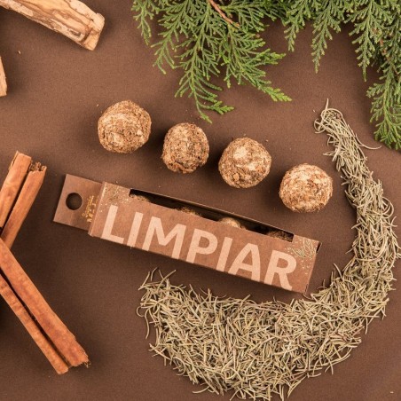 Bombitas Herbales Limpiar / Protección - Canela, Palo Santo, Romero y Cedro - Sagrada Madre - 4 bombitas