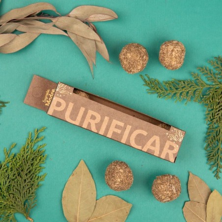 Bombitas Herbales Purificar Sagrada Madre Salvia, Laurel, Eucalipto y Cedro - 4 bombitas