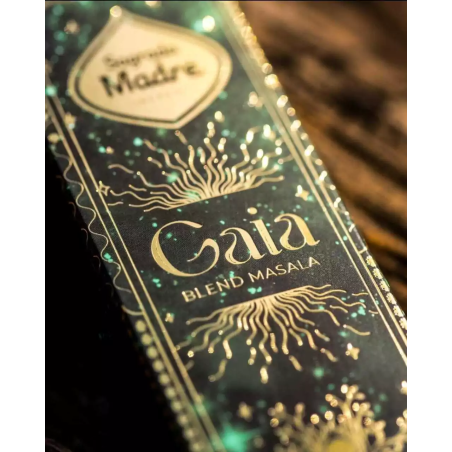 Incienso Gaia Blend Masala Sagrada Madre - 8 varillas gruesas de duración extra - Sahumerio Natural y Artesano