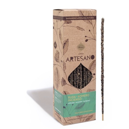 Incienso Artesano Ruda, Romero y Incienso (Olíbano) - Precio por barrita - Sagrada Madre - Sahumerio Premium - Ecológico