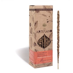 Ambachtelijke wierook Citronella, Sinaasappel en Palo Santo - Prijs per stokje - Heilige Moeder - Premium Sahumerio - Harmonie e