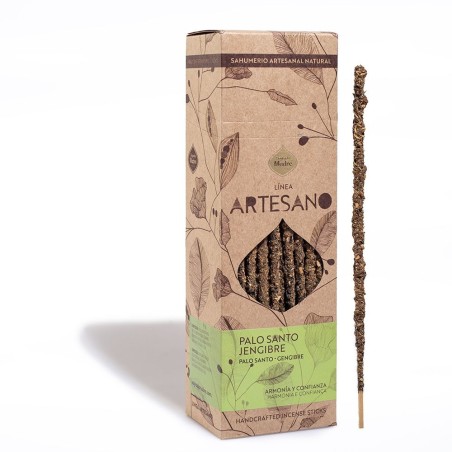 Incienso Artesano Palo Santo y Jengibre - Precio por barrita - Sagrada Madre - Sahumerio Premium - Armonía y Confianza