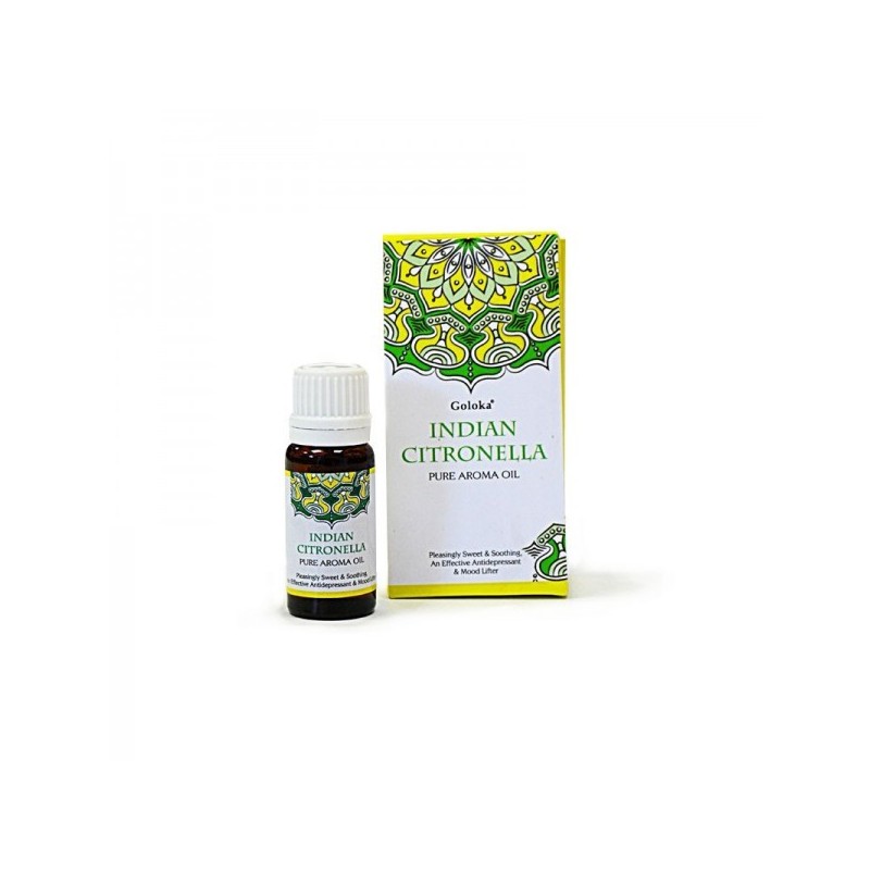 ACEITE AROMÁTICO DE ESENCIA DE CITRONELA INDIA - CITRONELA INDIA - GOLOKA - 10ml-ACEITES FRAGANCAIS GOLOKA-HOSTENATURA