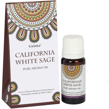 ACEITE AROMÁTICO ESENCIA SALVÍA BLANCA DE CALIFORNIA - CALIFORNIA WHITE SAGE - GOLOKA - 10ml