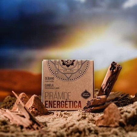 PIRAMIDE ENERGÉTICA CANELA - OLÍBANO INCIENSO - SAGRADA MADRE - 4 unidades
