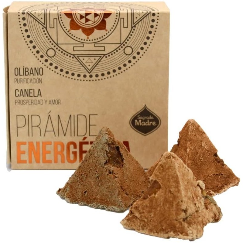 CINNAMON ENERGY PYRAMID - FRANKINCENSE - SAGRADA MADRE - 4 units-SAGRADA MADRE ENERGY PYRAMID-HOSTENATURA