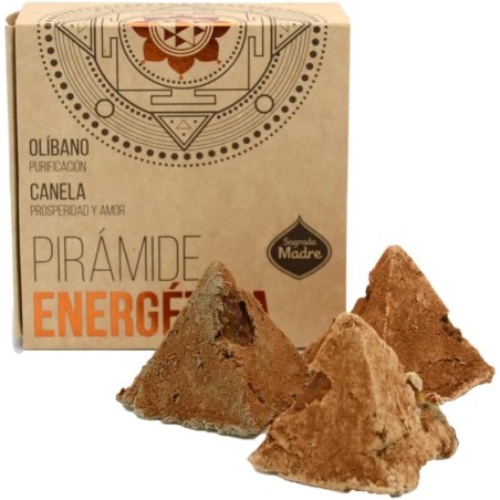 PIRAMIDE ENERGÉTICA CANELA - OLÍBANO INCIENSO - SAGRADA MADRE - 4 unidades