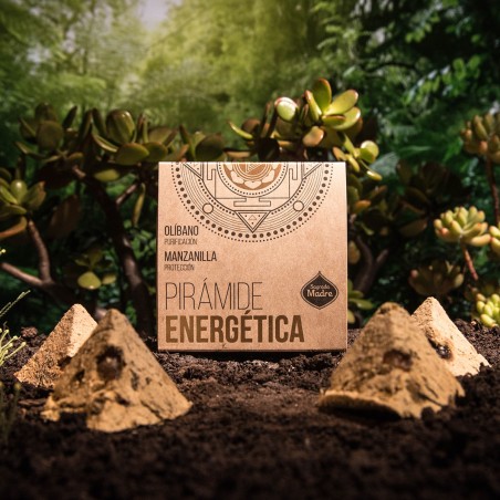 PIRAMIDE ENERGÉTICA MANZANILLA - OLÍBANO INCIENSO - SAGRADA MADRE - 4 unidades