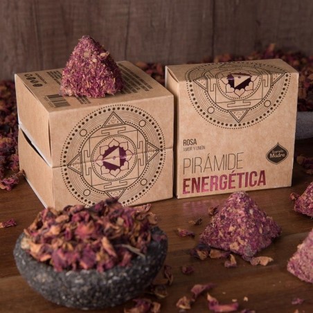 PIRAMIDE ENERGÉTICA ROSA - INCIENSO - SAGRADA MADRE - 4 unidades