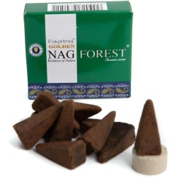 GOLDEN NAG Forest Incense Cones - 10 konoko kaxa