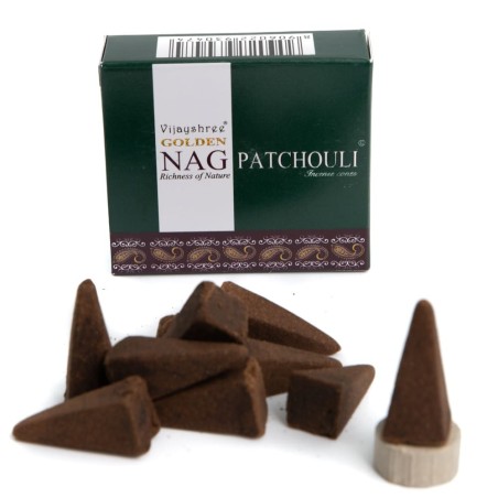 GOLDEN NAG Conos Incienso Pachuli - Cajita de 10 conos