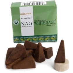 Conos de incienso GOLDEN NAG White Sage - White Sage - Caixa de 10 conos