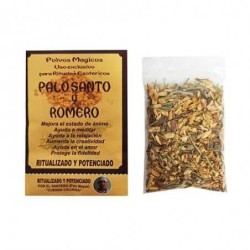 Palo Santo Powder Ritualized with Rosemary - 10gr Bag.