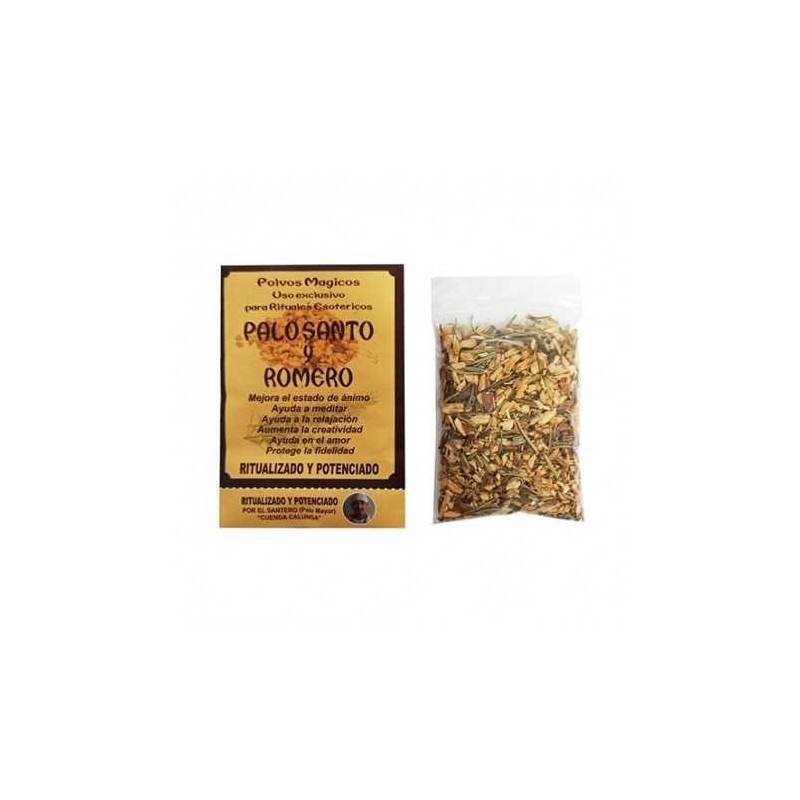 Palo Santo Powder Ritualized with Rosemary - 10gr Bag.-SANTO PALO-HOSTENATURA