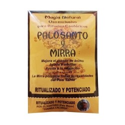 Palo Santo hautsa Mirrarekin erritualizatua - 10 g poltsa.