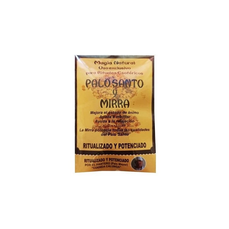 Palo Santo hautsa Mirrarekin erritualizatua - 10 g poltsa.-PALO SANTO-HOSTENATURA