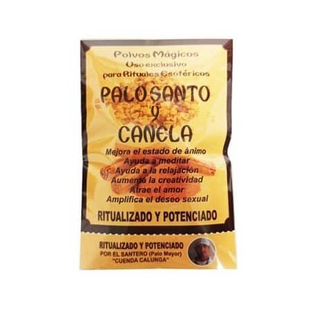 Palo Santo en Polvo Ritualizado con Canela - Bolsita de 10gr.