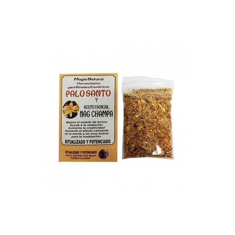 Palo Santo hautsa Nag Champarekin erritualizatua - 10 g poltsa.-PALO SANTO-HOSTENATURA