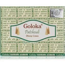 GOLOKA Conos de Incienso Patchouli - 1 cajita de 10 unidades