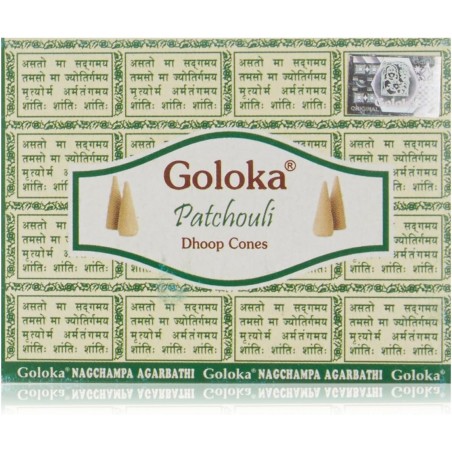 GOLOKA Cônes d’encens patchouli - 1 boîte de 10 unités